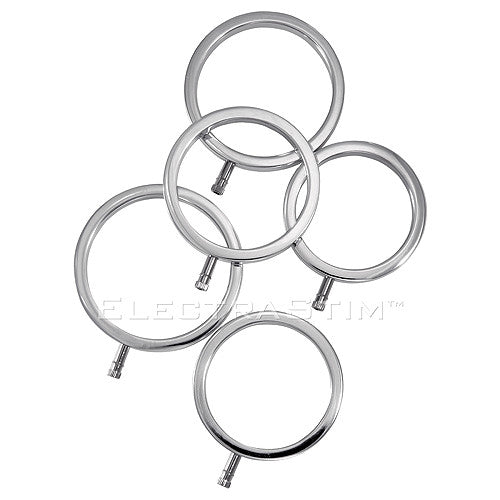 Electrastim Metal Cock Ring Set