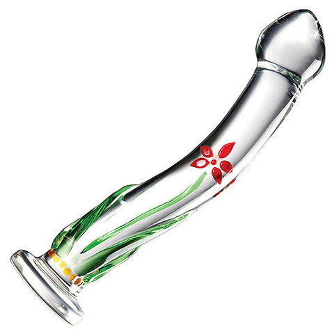 Icicles Flower Curve G-Spot Glass Dildo No 21