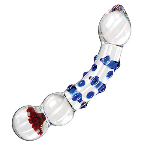 Icicles Textured Curve Glass Dildo No 18