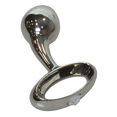 Precious Metalz Silver Curved Ball Plug