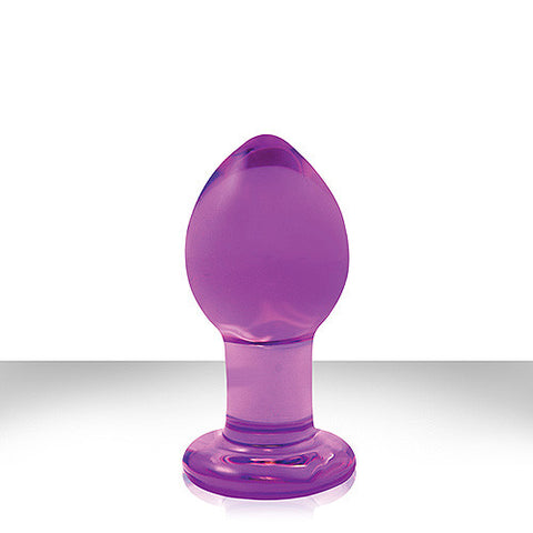 Crystal Premium Glass Plug Medium Purple