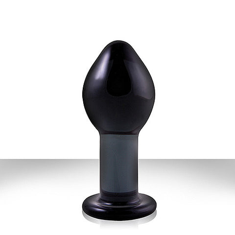 Crystal Premium Glass Plug Large Charcoal