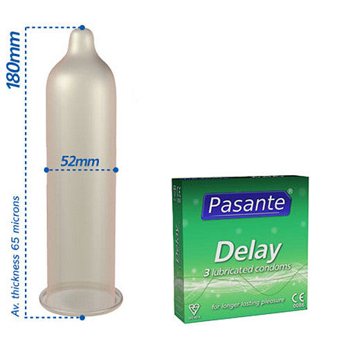 Pasante Delay Condoms 3 Pack