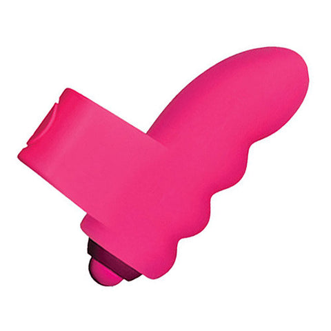 Flirt Finger Triple Ripple Silicone Pink