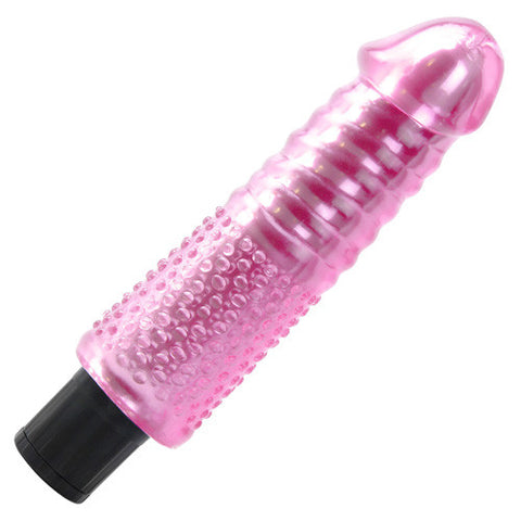 Jelly Gems No.12 Ribbed And Dotted Vibrator